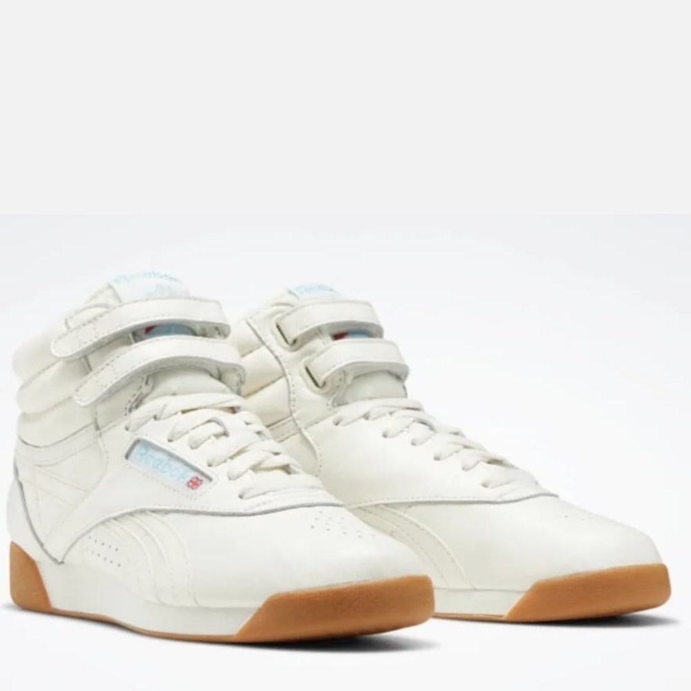 Reebok Freestyle Hi 5411 LTD Women Casual Retro Shoe Off White Sneaker Size 10